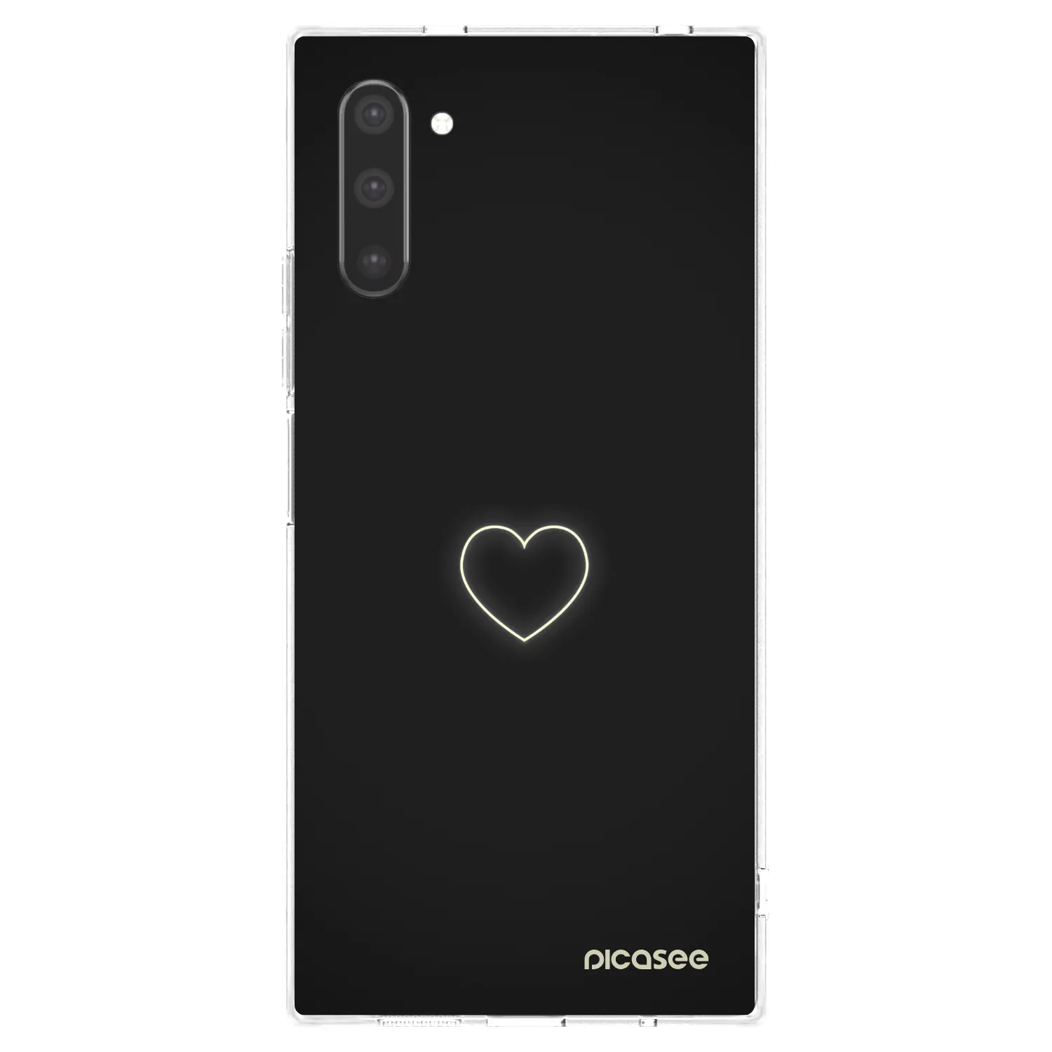 Picasee átlátszó szilikon tok az alábbi mobiltelefonokra Samsung Galaxy Note 10 N970F - Heart