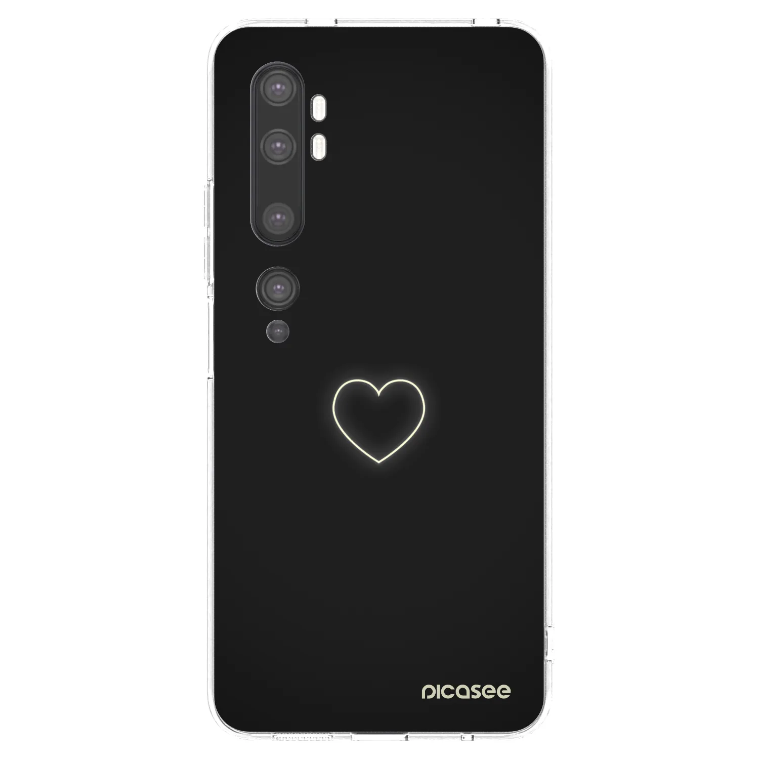Picasee átlátszó szilikon tok az alábbi mobiltelefonokra Xiaomi Mi Note 10 (Pro) - Heart