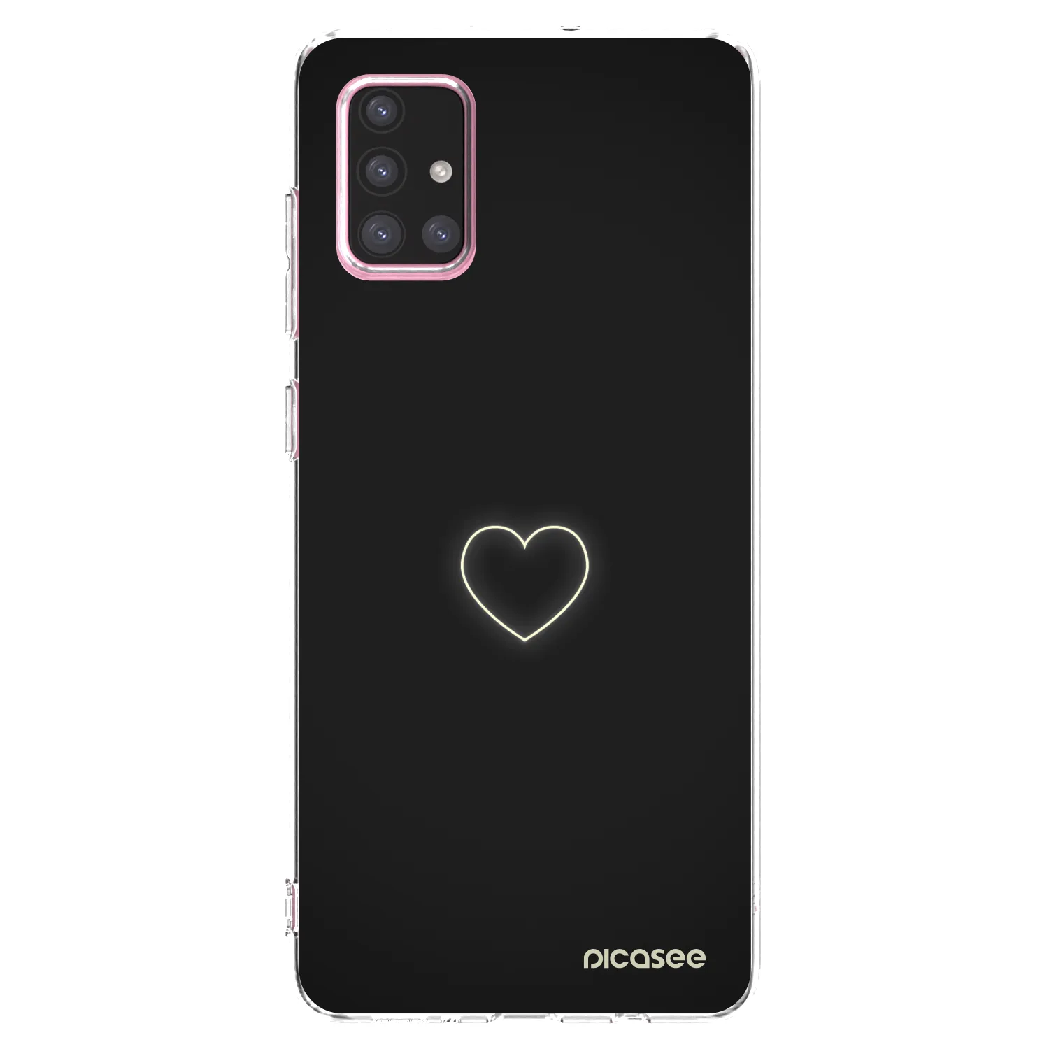 Picasee átlátszó szilikon tok az alábbi mobiltelefonokra Samsung Galaxy A71 A715F - Heart
