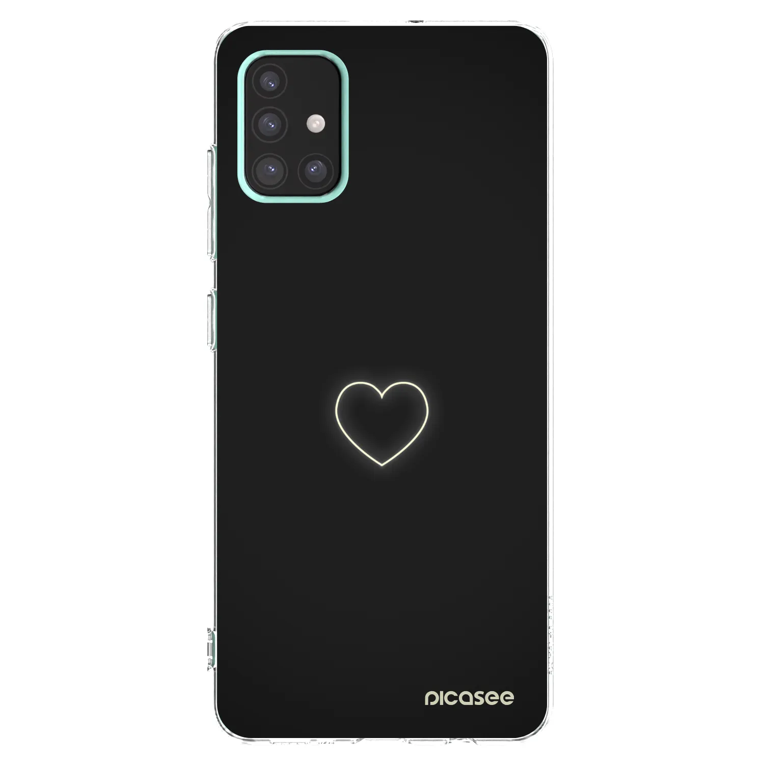 Picasee átlátszó szilikon tok az alábbi mobiltelefonokra Samsung Galaxy A51 A515F - Heart