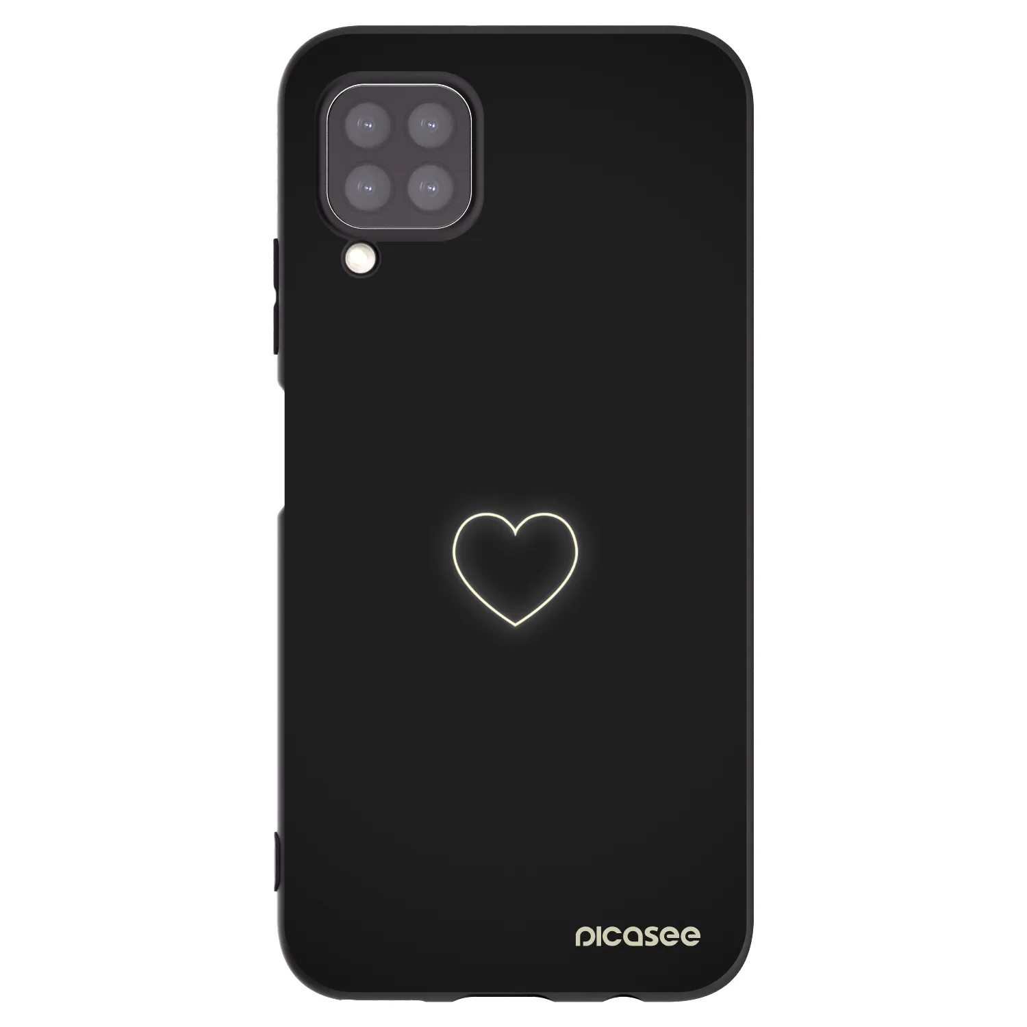 Picasee fekete szilikon tok az alábbi mobiltelefonokra Huawei P40 Lite - Heart