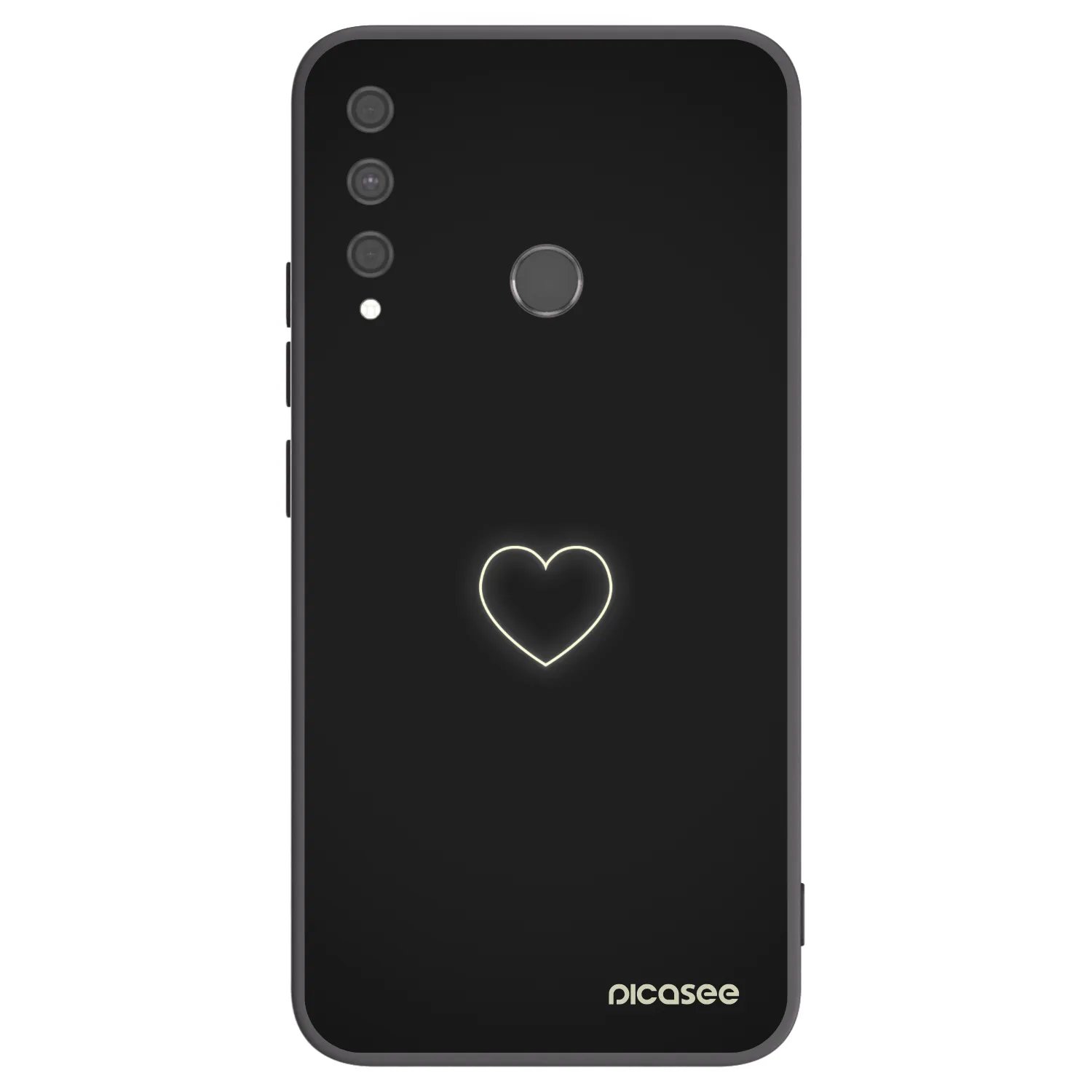 Picasee fekete szilikon tok az alábbi mobiltelefonokra Huawei P40 Lite E - Heart