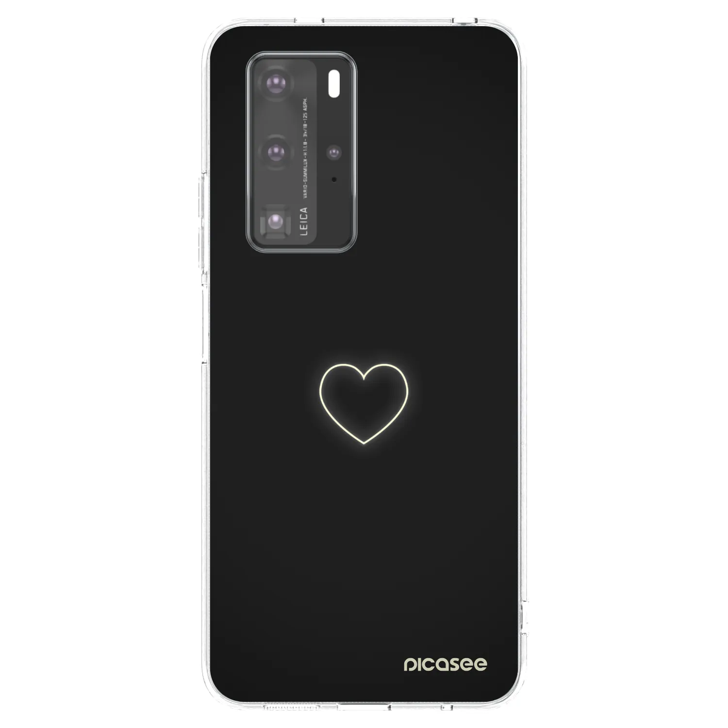 Picasee átlátszó szilikon tok az alábbi mobiltelefonokra Huawei P40 Pro - Heart