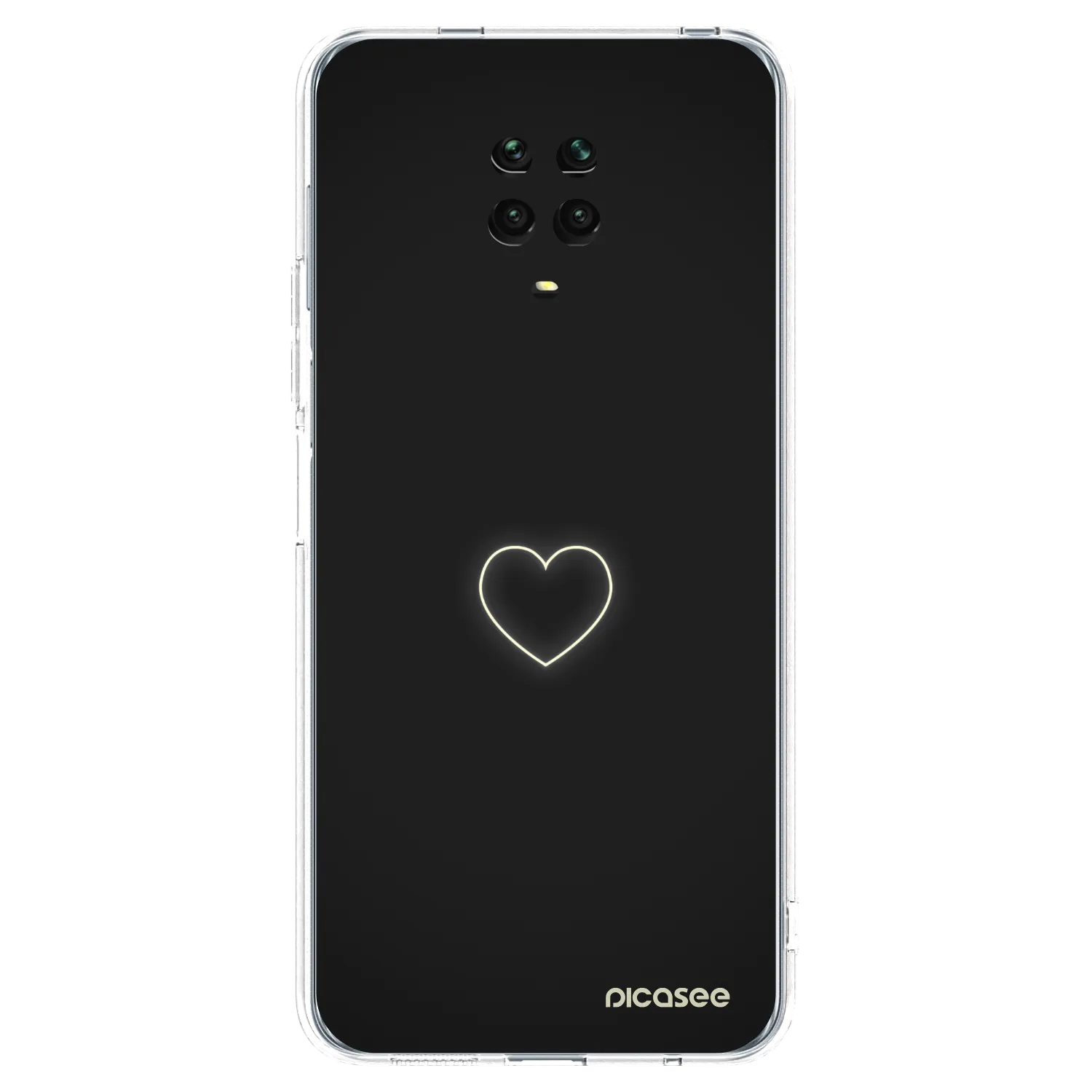Picasee átlátszó szilikon tok az alábbi mobiltelefonokra Xiaomi Redmi Note 9 Pro - Heart