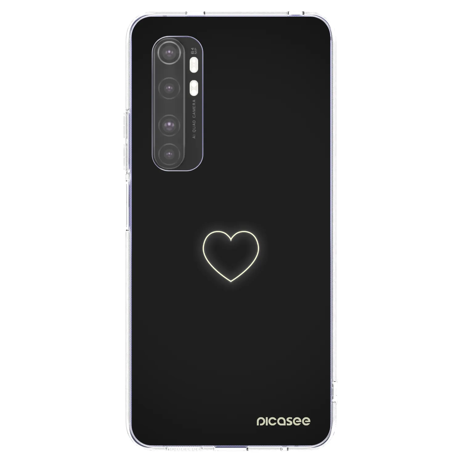 Picasee átlátszó szilikon tok az alábbi mobiltelefonokra Xiaomi Mi Note 10 Lite - Heart