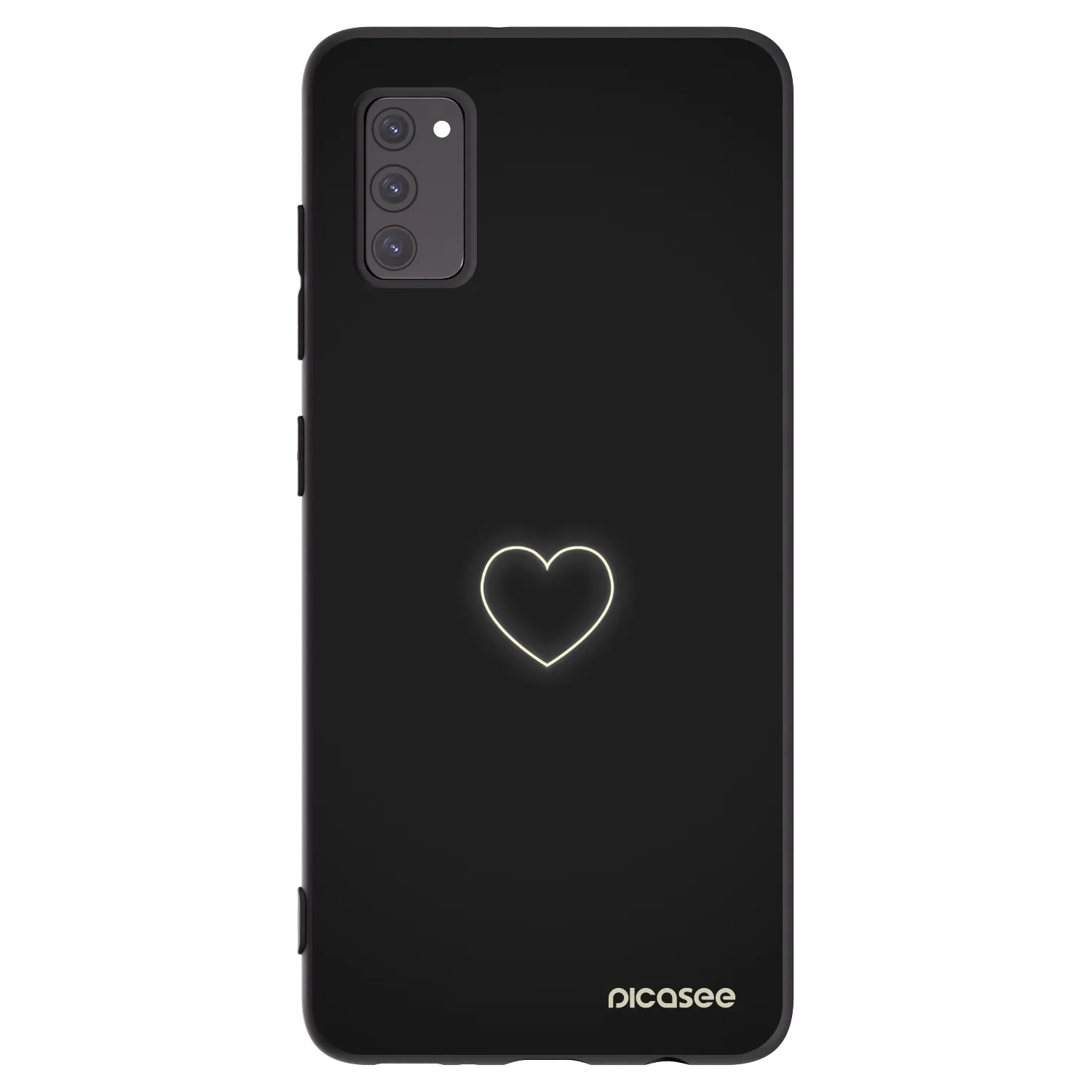 Picasee fekete szilikon tok az alábbi mobiltelefonokra Samsung Galaxy A41 A415F - Heart