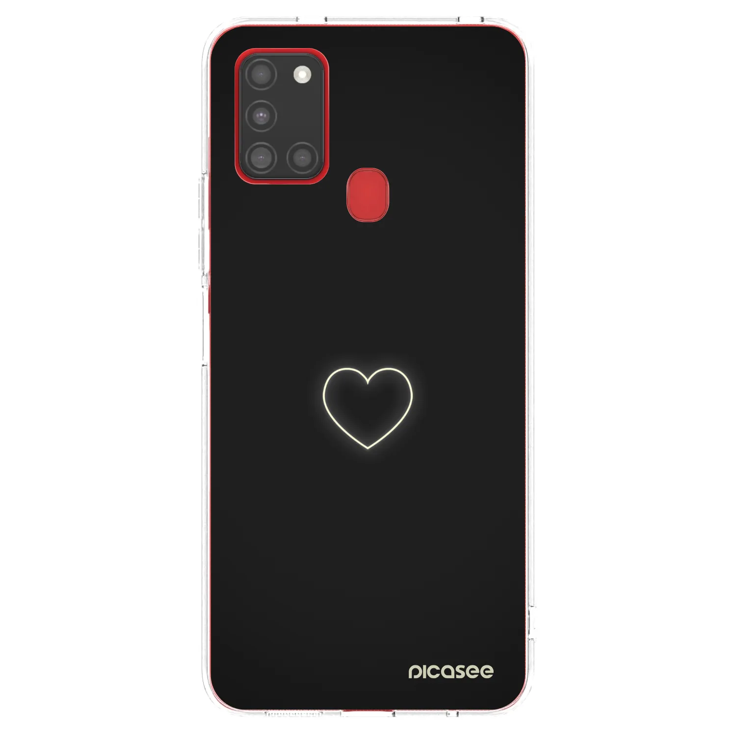 Picasee átlátszó szilikon tok az alábbi mobiltelefonokra Samsung Galaxy A21s - Heart