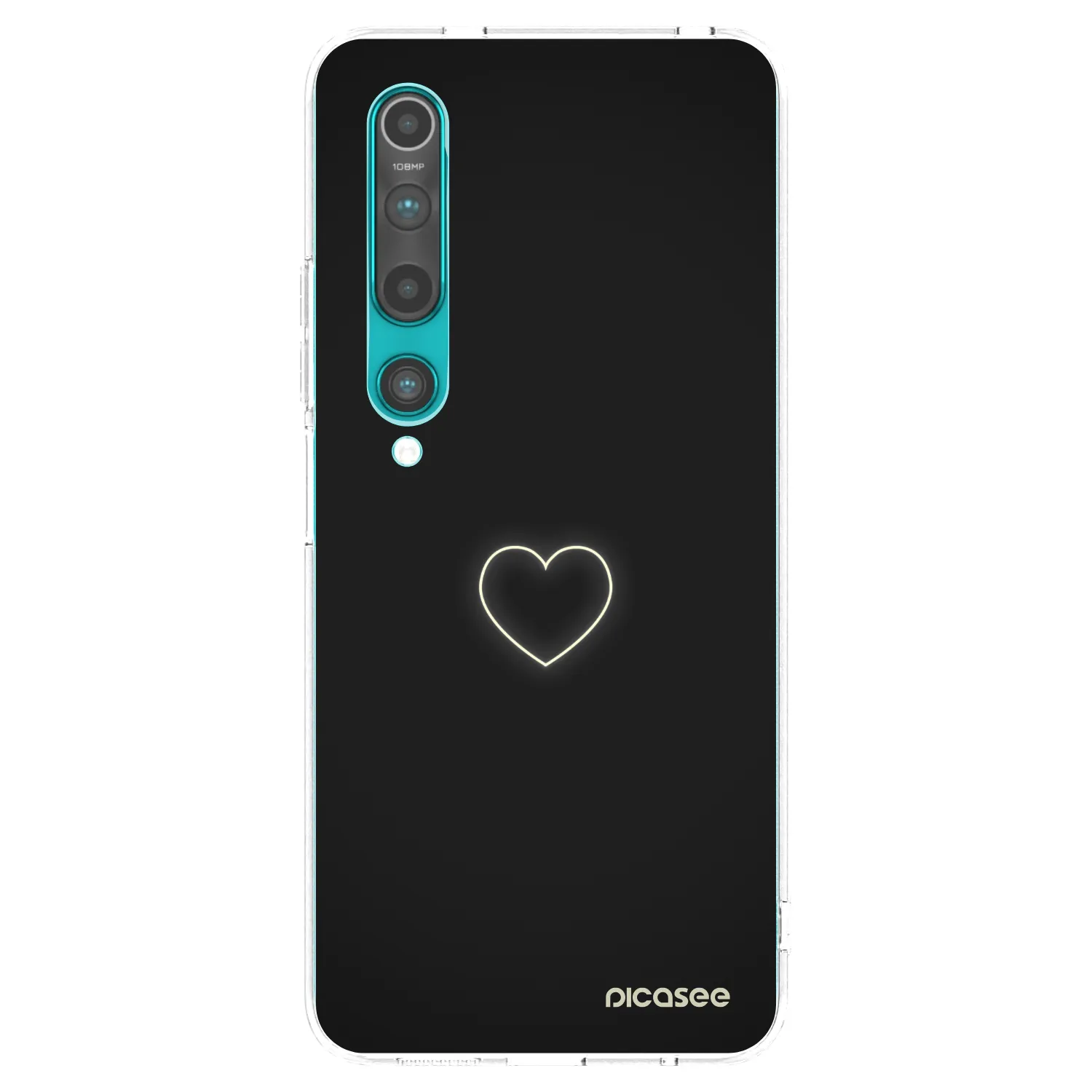 Picasee átlátszó szilikon tok az alábbi mobiltelefonokra Xiaomi Mi 10 - Heart