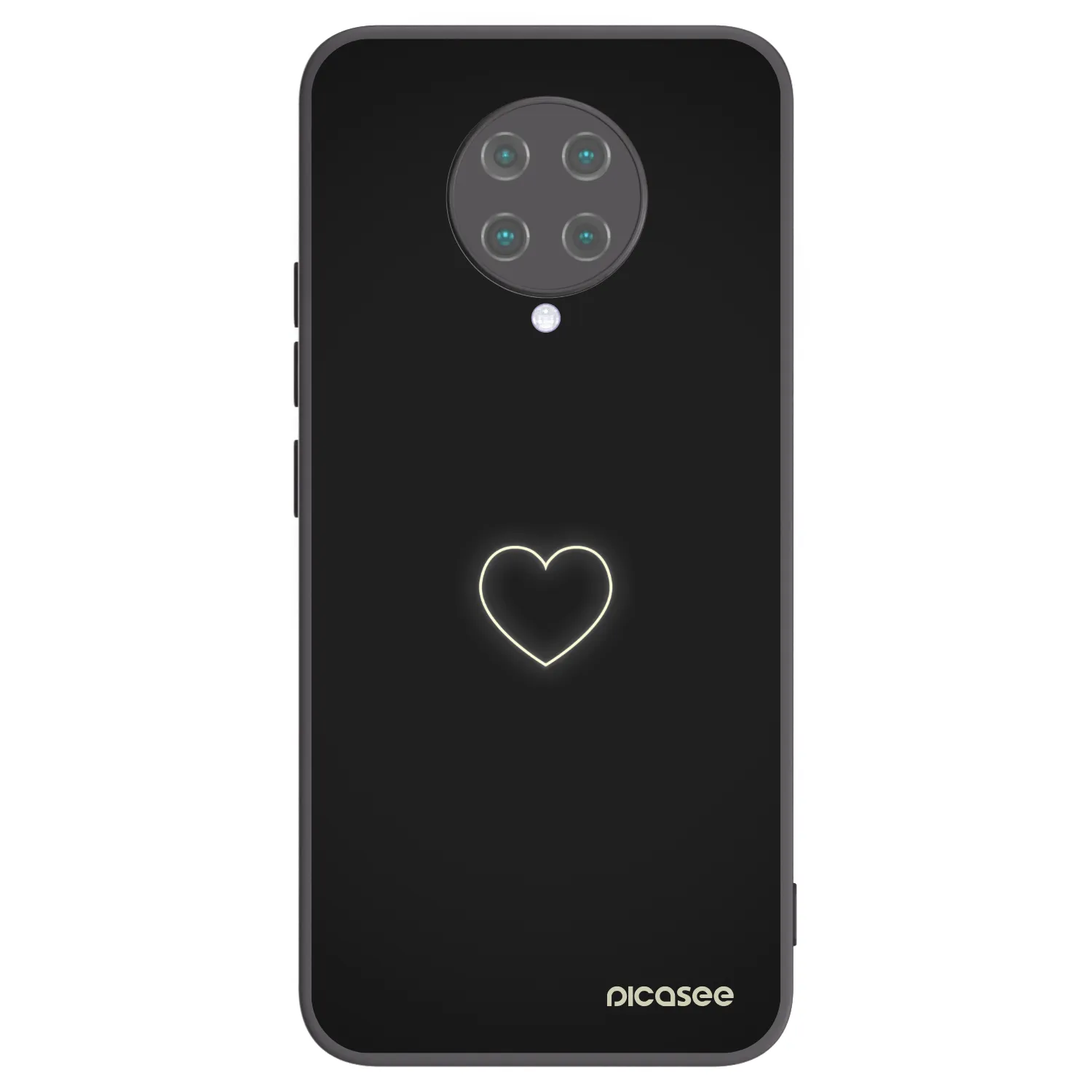 Picasee fekete szilikon tok az alábbi mobiltelefonokra Xiaomi Poco F2 Pro - Heart