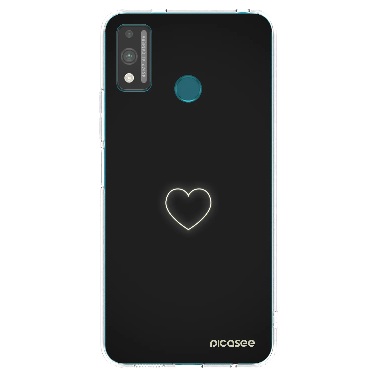 Picasee átlátszó szilikon tok az alábbi mobiltelefonokra Honor 9X Lite - Heart
