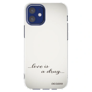 Picasee átlátszó szilikon tok az alábbi mobiltelefonokra Apple iPhone 12 mini - Love is a drug