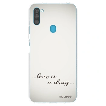 Picasee átlátszó szilikon tok az alábbi mobiltelefonokra Samsung Galaxy M11 - Love is a drug