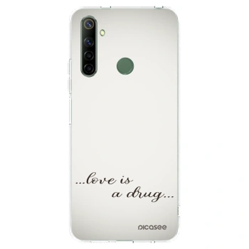 Picasee átlátszó szilikon tok az alábbi mobiltelefonokra Realme 6i - Love is a drug