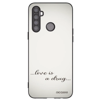 Picasee fekete szilikon tok az alábbi mobiltelefonokra Realme 6i - Love is a drug