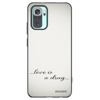 Picasee fekete szilikon tok az alábbi mobiltelefonokra Xiaomi Redmi Note 10 Pro - Love is a drug