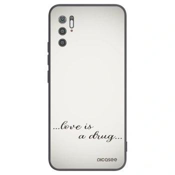 Picasee fekete szilikon tok az alábbi mobiltelefonokra Xiaomi Poco M3 Pro 5G - Love is a drug