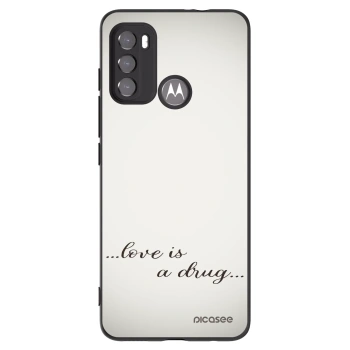 Picasee fekete szilikon tok az alábbi mobiltelefonokra Motorola Moto G60 - Love is a drug