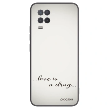 Picasee fekete szilikon tok az alábbi mobiltelefonokra Realme 8 5G - Love is a drug