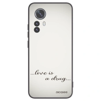 Picasee fekete szilikon tok az alábbi mobiltelefonokra Xiaomi 12 Pro - Love is a drug