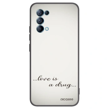 Picasee fekete szilikon tok az alábbi mobiltelefonokra OPPO Reno 5 5G - Love is a drug