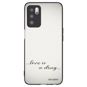 Picasee fekete szilikon tok az alábbi mobiltelefonokra OPPO A16s - Love is a drug