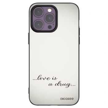 Picasee fekete szilikon tok az alábbi mobiltelefonokra Apple iPhone 14 Pro Max - Love is a drug