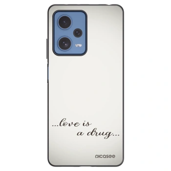 Picasee fekete szilikon tok az alábbi mobiltelefonokra Xiaomi Redmi Note 12 Pro 5G - Love is a drug