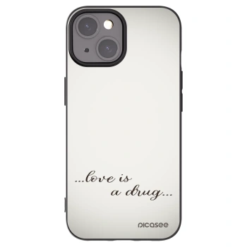 Picasee fekete szilikon tok az alábbi mobiltelefonokra Apple iPhone 15 - Love is a drug