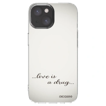 Picasee átlátszó szilikon tok az alábbi mobiltelefonokra Apple iPhone 15 - Love is a drug