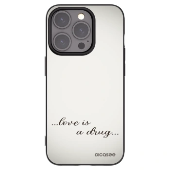 Picasee fekete szilikon tok az alábbi mobiltelefonokra Apple iPhone 15 Pro - Love is a drug