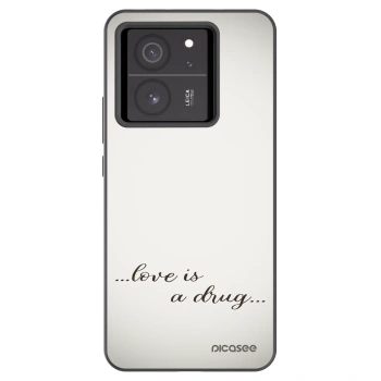 Picasee fekete szilikon tok az alábbi mobiltelefonokra Xiaomi 13T Pro - Love is a drug