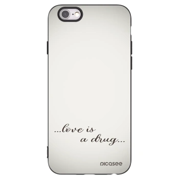 Picasee fekete szilikon tok az alábbi mobiltelefonokra Apple iPhone 6/6S - Love is a drug