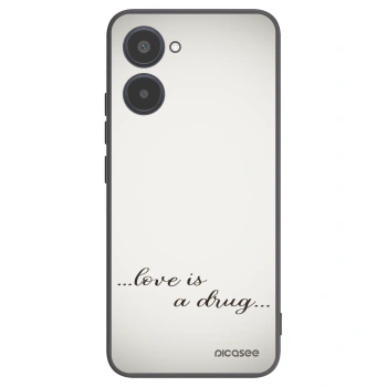 Picasee fekete szilikon tok az alábbi mobiltelefonokra Realme 10 4G - Love is a drug