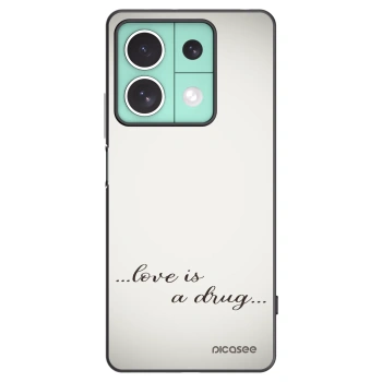Picasee fekete szilikon tok az alábbi mobiltelefonokra Xiaomi Redmi Note 13 5G - Love is a drug