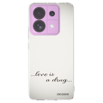 Picasee átlátszó szilikon tok az alábbi mobiltelefonokra Xiaomi Redmi Note 13 Pro 5G - Love is a drug