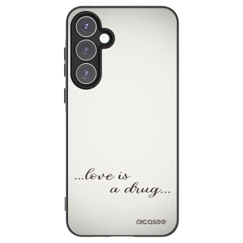 Picasee fekete szilikon tok az alábbi mobiltelefonokra Samsung Galaxy A55 5G A556B - Love is a drug