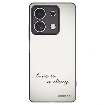 Picasee fekete szilikon tok az alábbi mobiltelefonokra Xiaomi Redmi Note 13 4G - Love is a drug