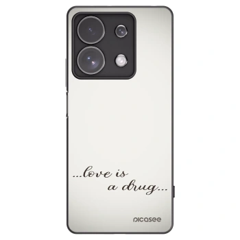 Picasee fekete szilikon tok az alábbi mobiltelefonokra Xiaomi Redmi Note 13 Pro 4G - Love is a drug