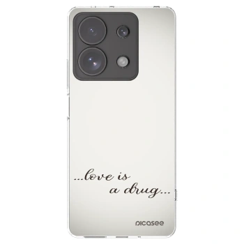 Picasee átlátszó szilikon tok az alábbi mobiltelefonokra Xiaomi Redmi Note 13 Pro 4G - Love is a drug