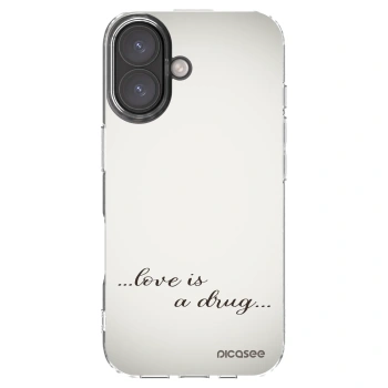 Picasee átlátszó szilikon tok az alábbi mobiltelefonokra Apple iPhone 16 - Love is a drug