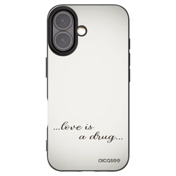Picasee fekete szilikon tok az alábbi mobiltelefonokra Apple iPhone 16 - Love is a drug