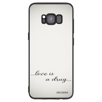 Picasee fekete szilikon tok az alábbi mobiltelefonokra Samsung Galaxy S8 G950F - Love is a drug