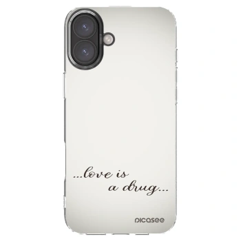 Picasee átlátszó szilikon tok az alábbi mobiltelefonokra Apple iPhone 16 Plus - Love is a drug