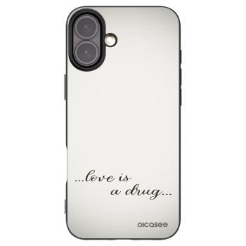 Picasee fekete szilikon tok az alábbi mobiltelefonokra Apple iPhone 16 Plus - Love is a drug