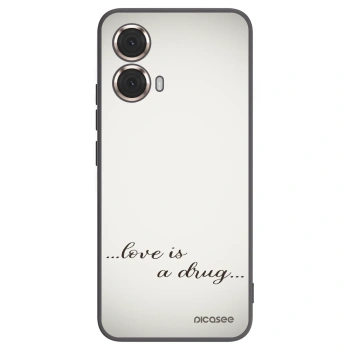 Picasee fekete szilikon tok az alábbi mobiltelefonokra Motorola Moto G85 - Love is a drug