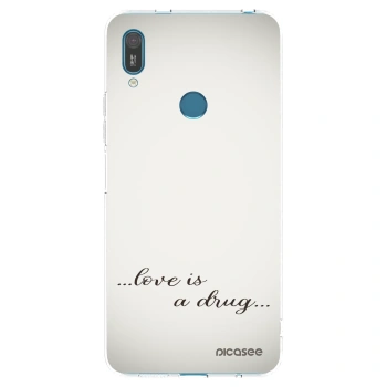 Picasee átlátszó szilikon tok az alábbi mobiltelefonokra Huawei Y7 2019 - Love is a drug