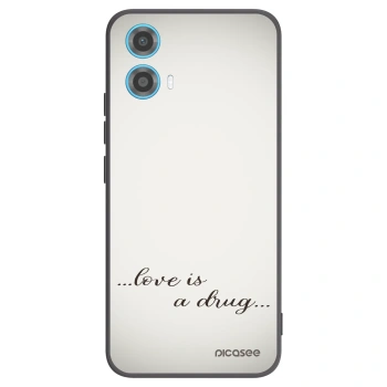 Picasee fekete szilikon tok az alábbi mobiltelefonokra Motorola Moto G34 5G - Love is a drug