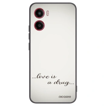 Picasee fekete szilikon tok az alábbi mobiltelefonokra Motorola Moto G05 - Love is a drug