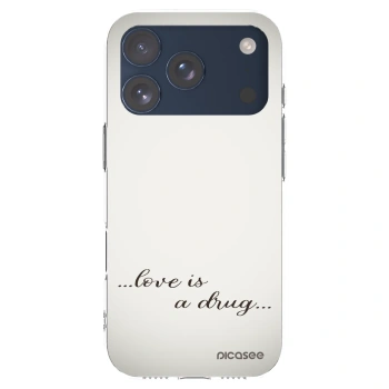 Picasee átlátszó szilikon tok az alábbi mobiltelefonokra Apple iPhone 17 Pro - Love is a drug