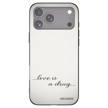 Picasee fekete szilikon tok az alábbi mobiltelefonokra Apple iPhone 17 Pro Max - Love is a drug